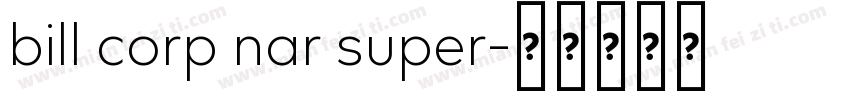 bill corp nar super字体转换